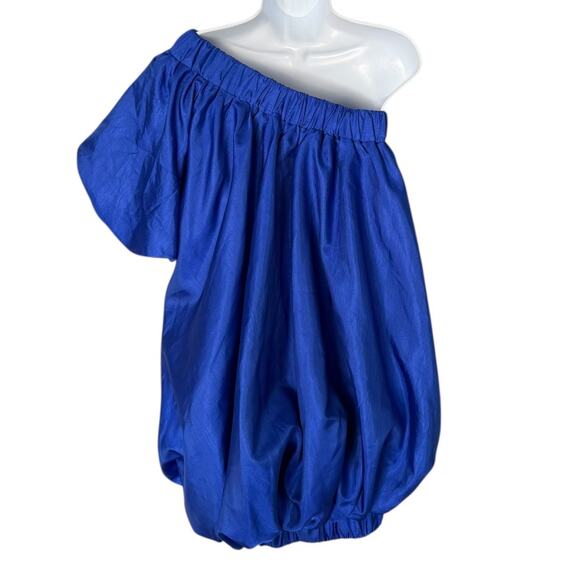 Anthropologie Sunday in Brooklyn One-Shoulder Bubble Mini Dress Women's XXS Blue - Picture 5 of 8